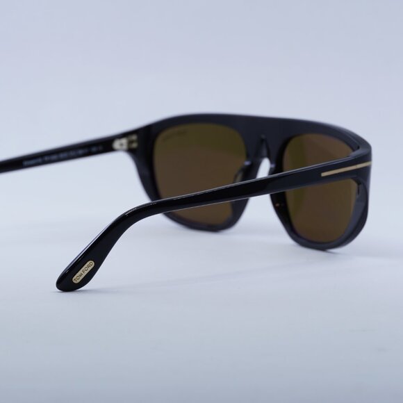 🕶️ New Tom Ford Edward02 FT1002 01J Sunglasses - Black Frame, Roviex Lenses - Picture 7 of 11